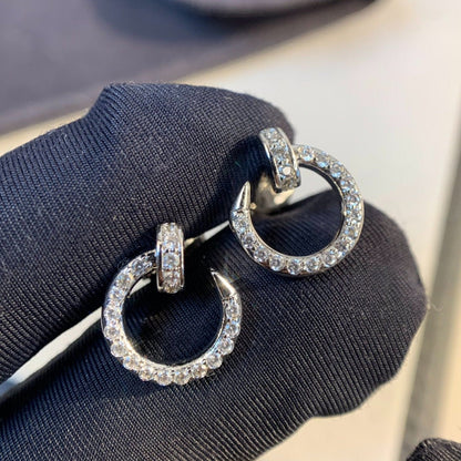 [Lumi Jewellery]JUSTE EARRINGS SILVER DIAMONDS