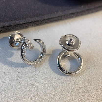[Lumi Jewellery]JUSTE EARRINGS SILVER DIAMONDS