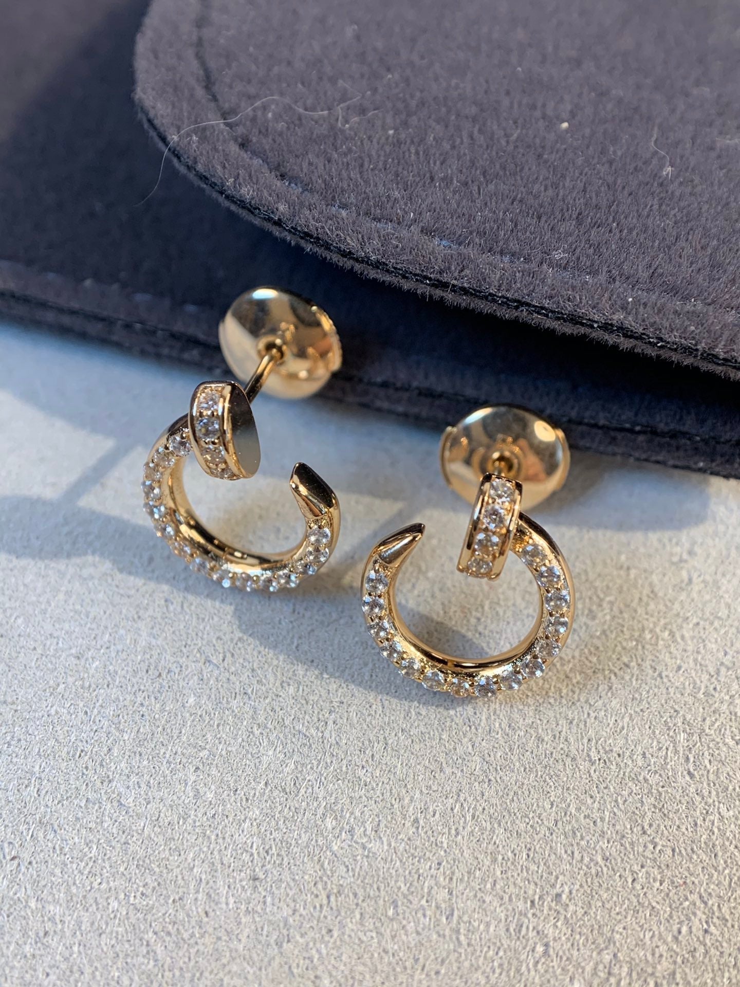 [Lumi Jewellery]JUSTE EARRINGS GOLD DIAMONDS