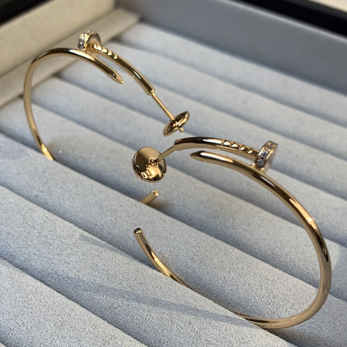 [Lumi Jewellery]JUSTE EARRINGS GOLD DIAMONDS 1.8MM