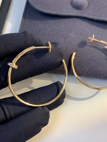 [Lumi Jewellery]JUSTE EARRINGS GOLD DIAMONDS 1.8MM