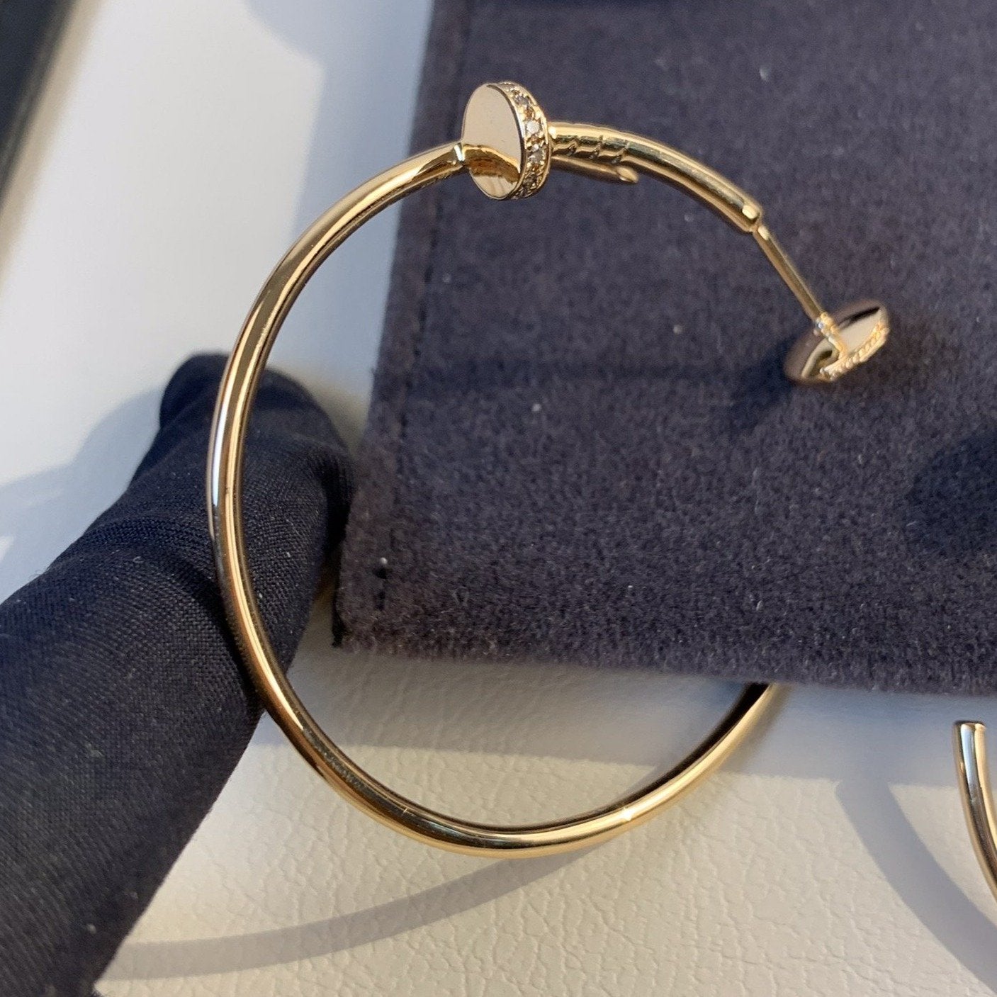 [Lumi Jewellery]JUSTE EARRINGS GOLD DIAMONDS 1.8MM