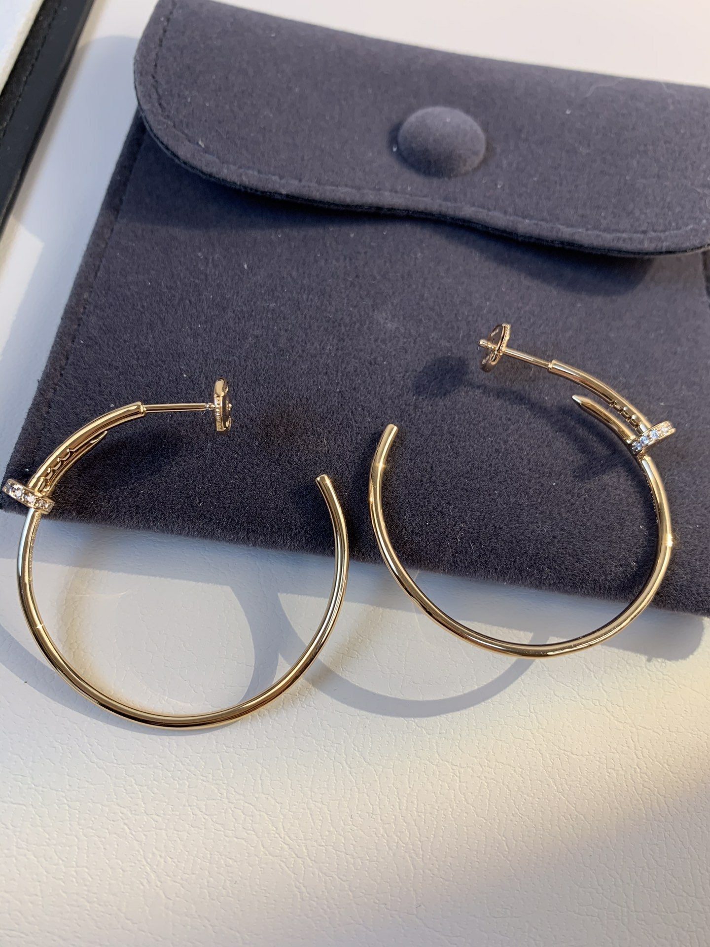 [Lumi Jewellery]JUSTE EARRINGS GOLD DIAMONDS 1.8MM
