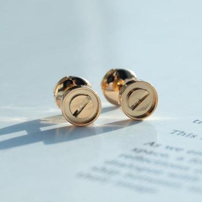 [Lumi Jewellery]LOVE EARRINGS PINK GOLD 10MM