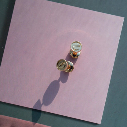 [Lumi Jewellery]LOVE EARRINGS PINK GOLD 10MM
