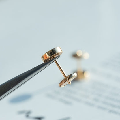 [Lumi Jewellery]LOVE EARRINGS PINK GOLD 10MM