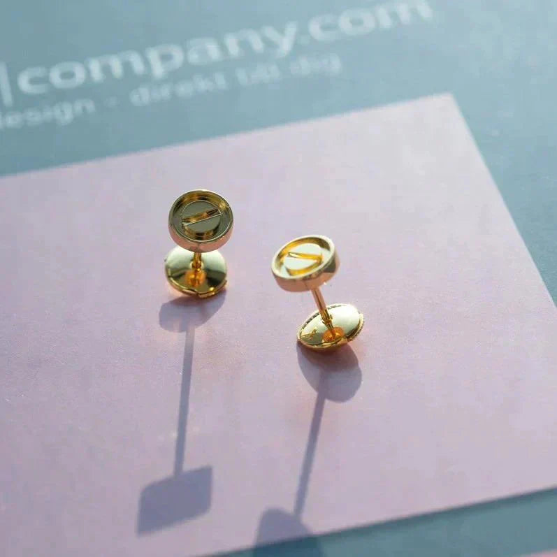 [Lumi Jewellery]LOVE EARRINGS GOLD 10MM