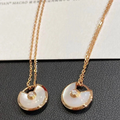 [Lumi Jewellery]AMULETTE ROSE GOLD MOP NECKLACE