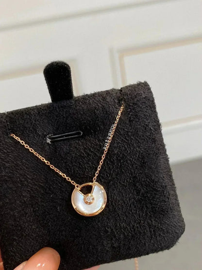 [Lumi Jewellery]AMULETTE ROSE GOLD MOP NECKLACE