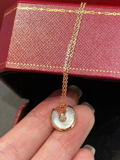 [Lumi Jewellery]AMULETTE ROSE GOLD MOP NECKLACE
