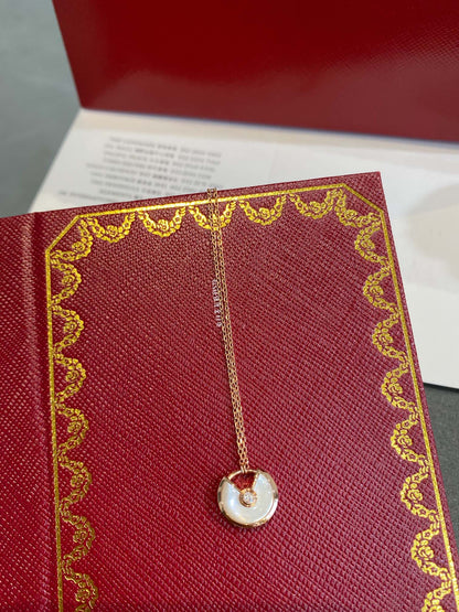 [Lumi Jewellery]AMULETTE ROSE GOLD MOP NECKLACE