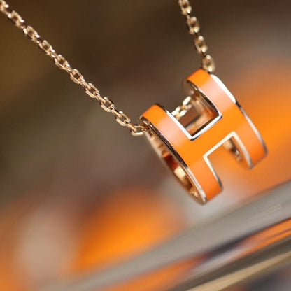 [Lumi Jewellery]POP H PEDANT PINK GOLD