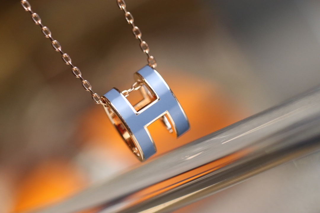 [Lumi Jewellery]POP H PEDANT PINK GOLD