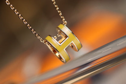 [Lumi Jewellery]POP H PEDANT PINK GOLD
