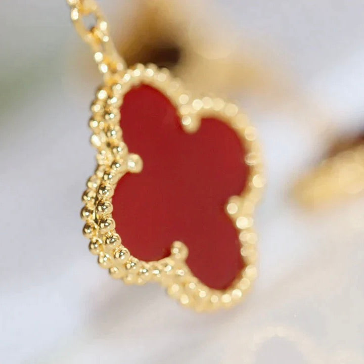 [Lumi Jewellery]CLOVER  2 MOTIF  TIGER EYE CARNELIAN EARRINGS