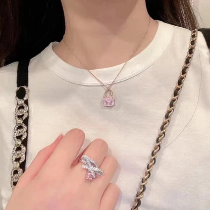 [Lumi Jewellery]CONSTANCE PEDANT PURPLE DIAMOND NECKLACE