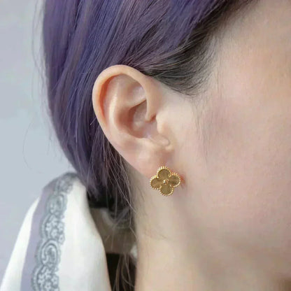 [Lumi Jewellery]CLOVER MEDIUM 1 MOTIFS LASER EARRINGS