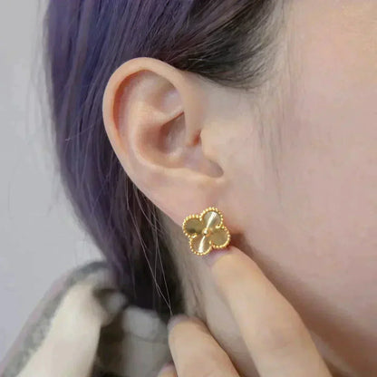 [Lumi Jewellery]CLOVER MEDIUM 1 MOTIFS LASER EARRINGS