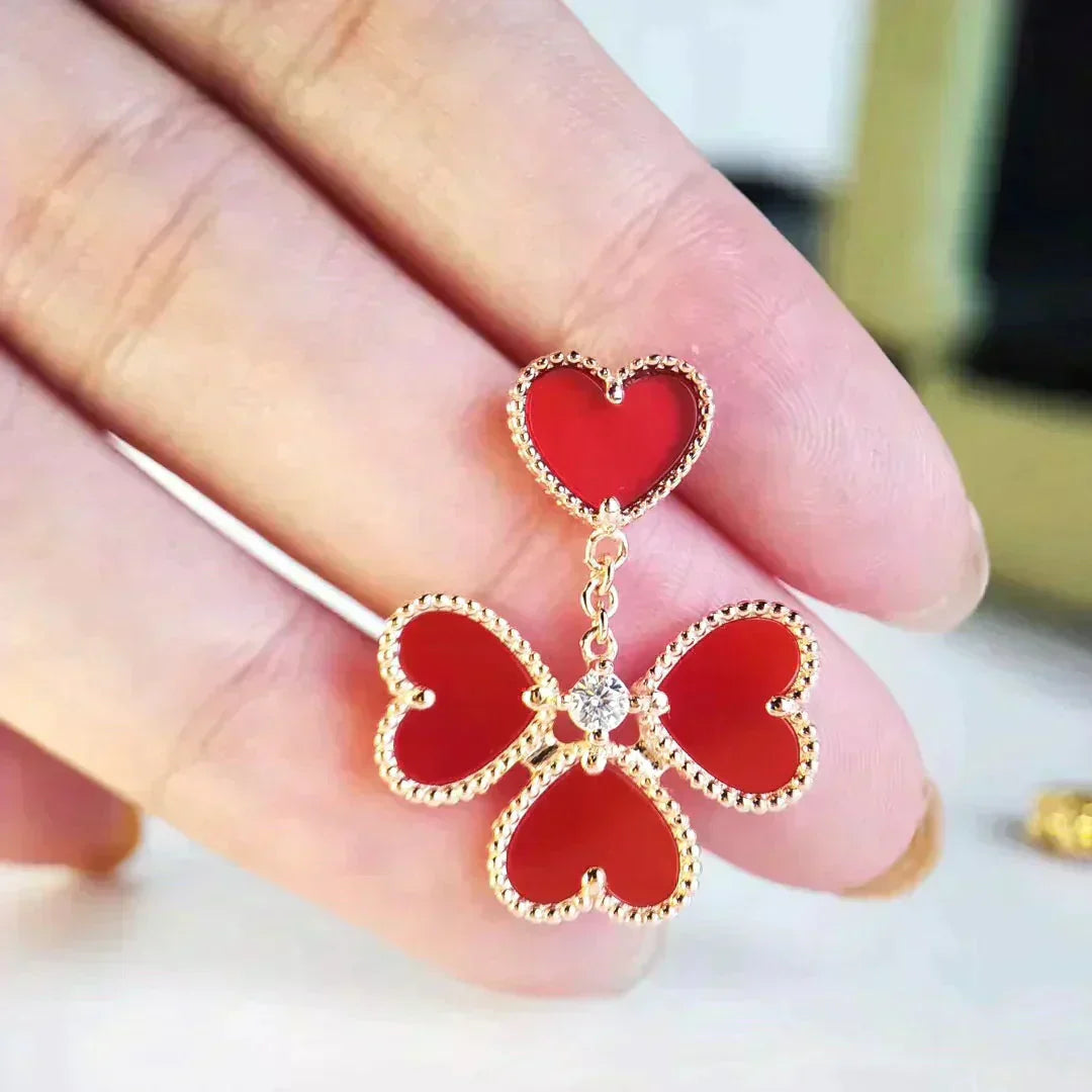 [Lumi Jewellery]SWEET CLOVER CARNELIAN EARRINGS