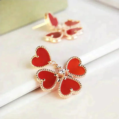 [Lumi Jewellery]SWEET CLOVER CARNELIAN EARRINGS