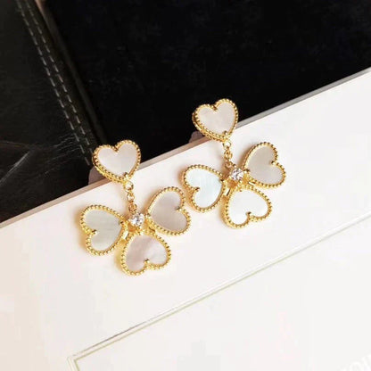 [Lumi Jewellery]CLOVER SWEET WHITE MOP EARRINGS