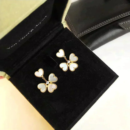 [Lumi Jewellery]CLOVER SWEET WHITE MOP EARRINGS