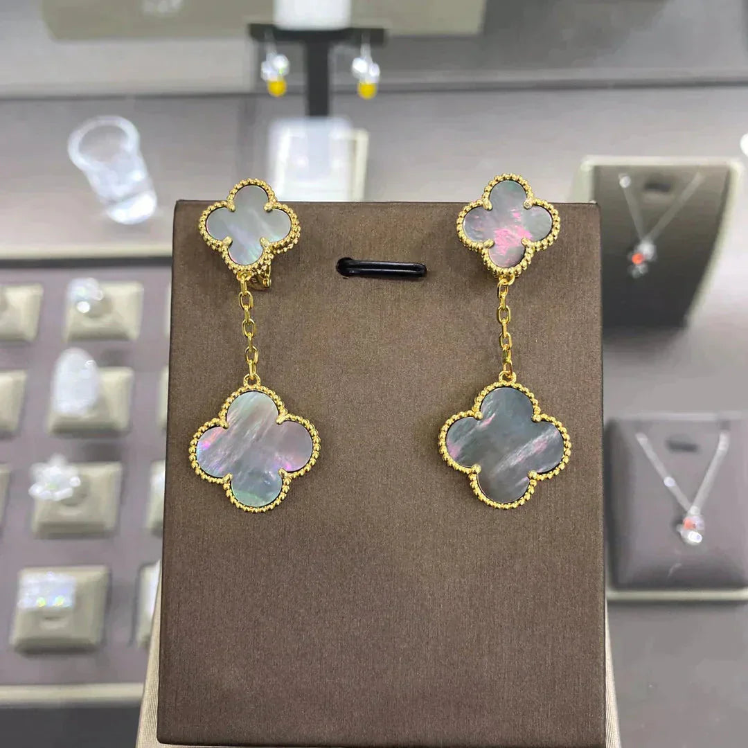 [Lumi Jewellery]CLOVER 2 MOTIFS  EARRINGS (MULTIPLE CHOICESC