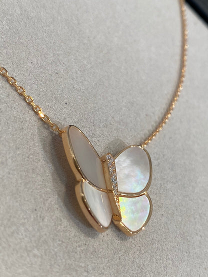 [Lumi Jewellery]BUTTERFLY GOLD MOP DIAMOND NECKLACE