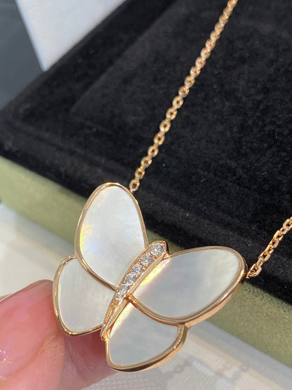 [Lumi Jewellery]BUTTERFLY GOLD MOP DIAMOND NECKLACE