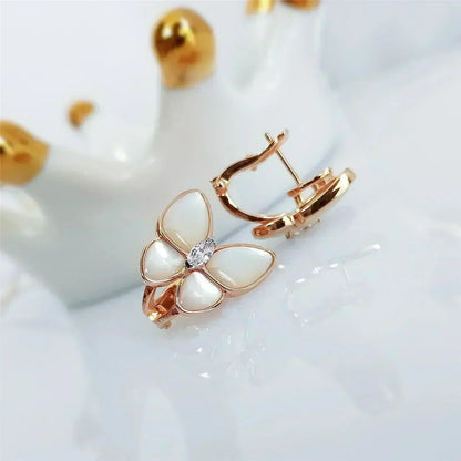 [Lumi Jewellery]BUTTERFLY MOP DIAMOND EARRINGS