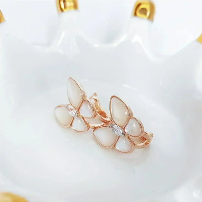 [Lumi Jewellery]BUTTERFLY MOP DIAMOND EARRINGS