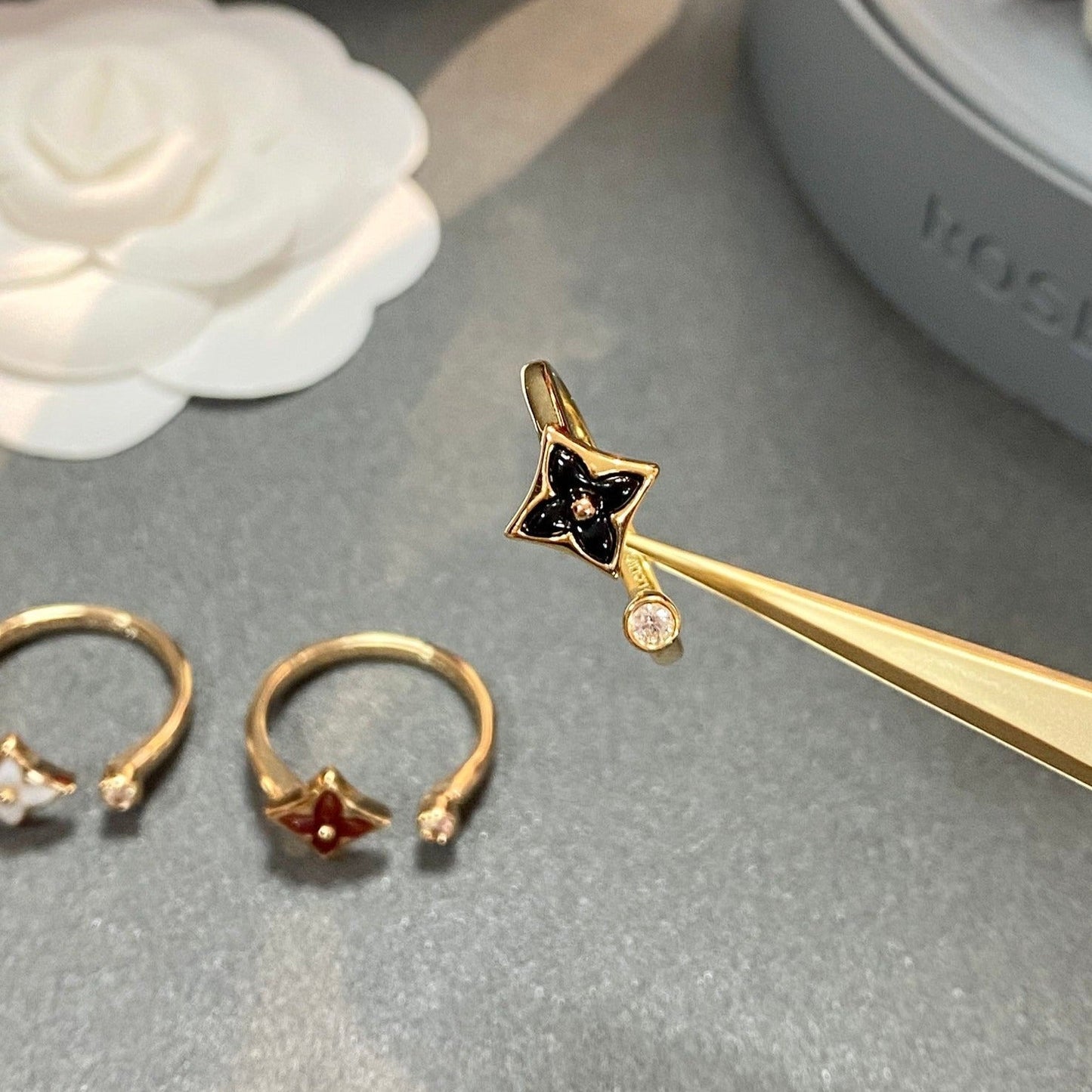 [Lumi Jewellery]STAR 1 DIAMOND OPEN RING