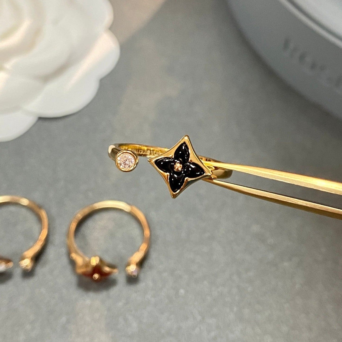 [Lumi Jewellery]STAR 1 DIAMOND OPEN RING