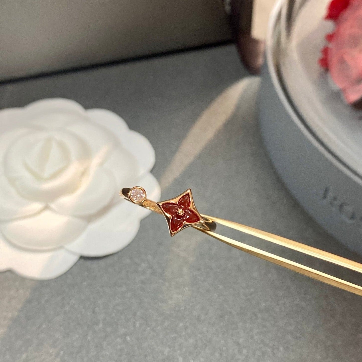 [Lumi Jewellery]STAR 1 DIAMOND OPEN RING