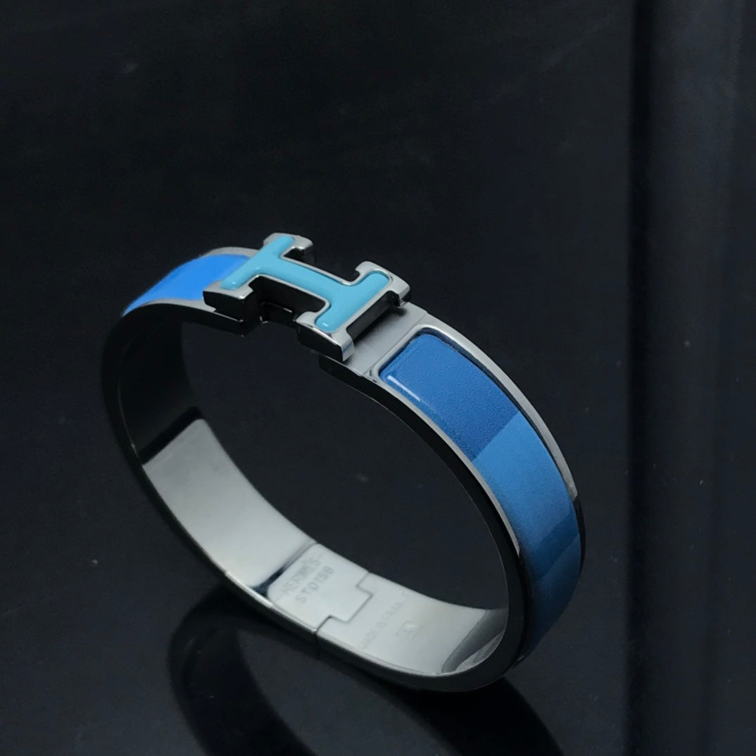 [Lumi Jewellery]H BRACELET BLUE RAINBOW CERAMIC