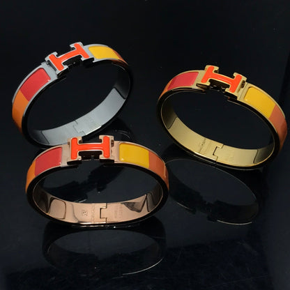 [Lumi Jewellery]H BRACELET ORANGE RAINBOW CERAMIC