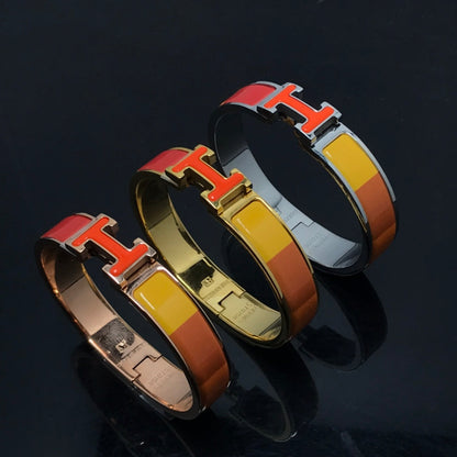 [Lumi Jewellery]H BRACELET ORANGE RAINBOW CERAMIC