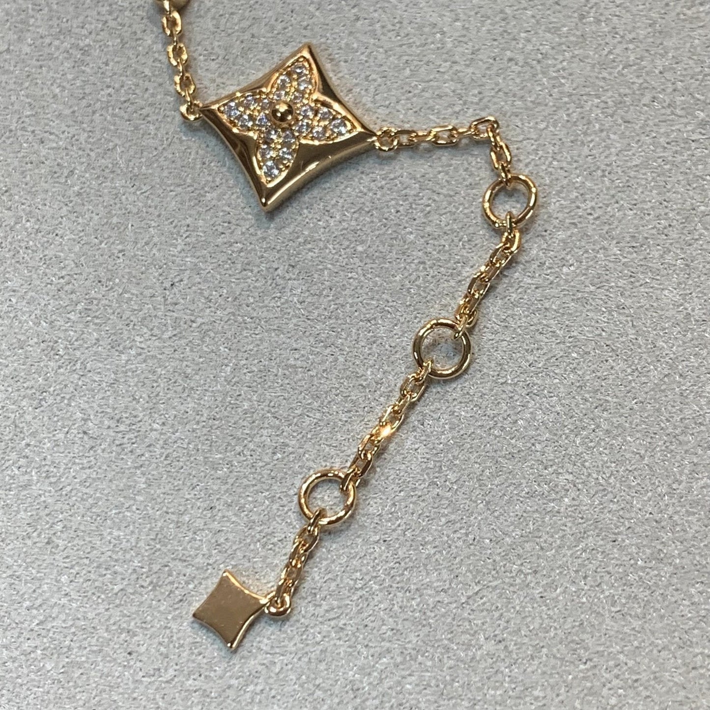 [Lumi Jewellery]STAR AND SUN 4 MOTIFS GOLD DIAMONDS BRACELET
