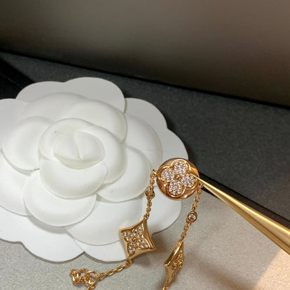 [Lumi Jewellery]STAR AND SUN 4 MOTIFS GOLD DIAMONDS BRACELET