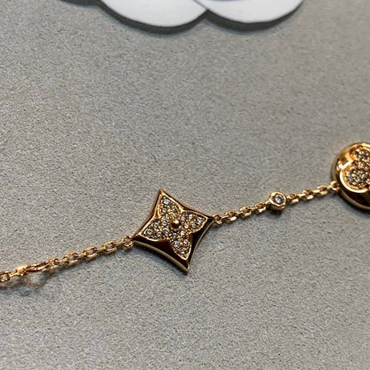 [Lumi Jewellery]STAR AND SUN 4 MOTIFS GOLD DIAMONDS BRACELET