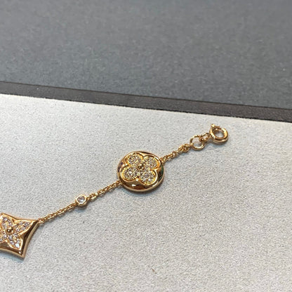 [Lumi Jewellery]STAR AND SUN 4 MOTIFS GOLD DIAMONDS BRACELET