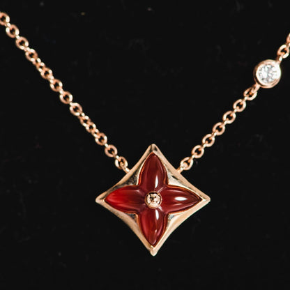 [Lumi Jewellery]STAR NECKLACE PINK GOLD 1 DIAMOND