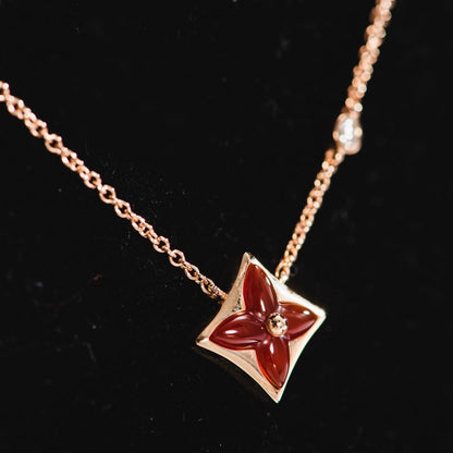 [Lumi Jewellery]STAR NECKLACE PINK GOLD 1 DIAMOND