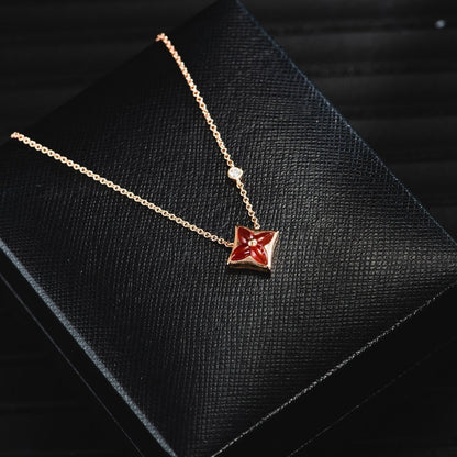 [Lumi Jewellery]STAR NECKLACE PINK GOLD 1 DIAMOND