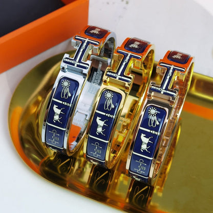 [Lumi Jewellery]H COUVERTURES DARK BLUE BRACELET