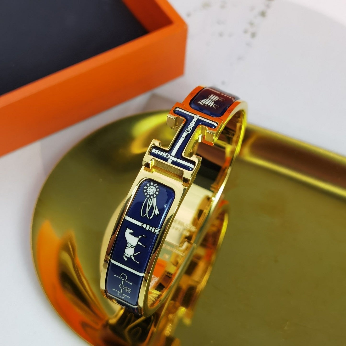 [Lumi Jewellery]H COUVERTURES DARK BLUE BRACELET