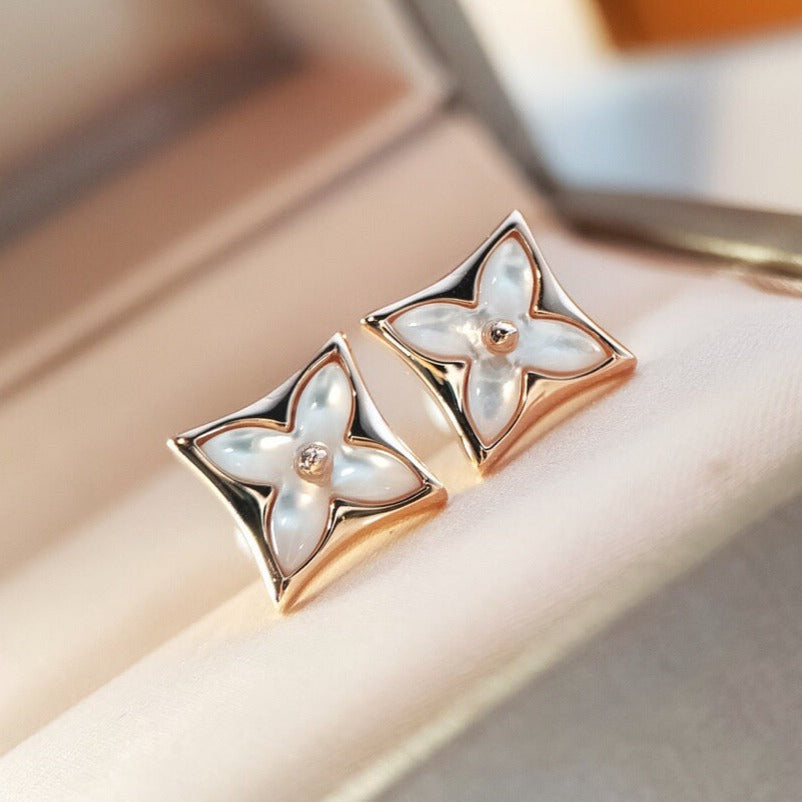 [Lumi Jewellery]STAR MOP PINK GOLD EARRINGS