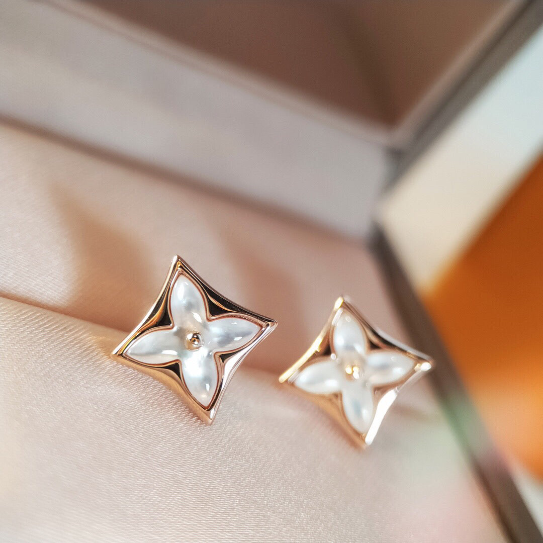 [Lumi Jewellery]STAR MOP PINK GOLD EARRINGS