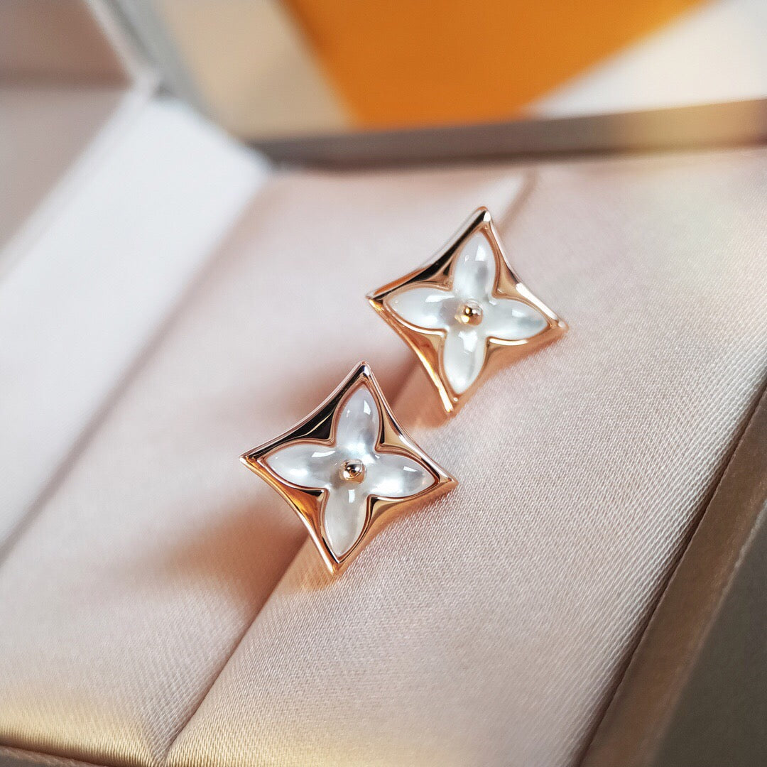 [Lumi Jewellery]STAR MOP PINK GOLD EARRINGS