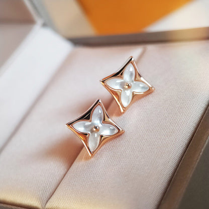 [Lumi Jewellery]STAR MOP PINK GOLD EARRINGS